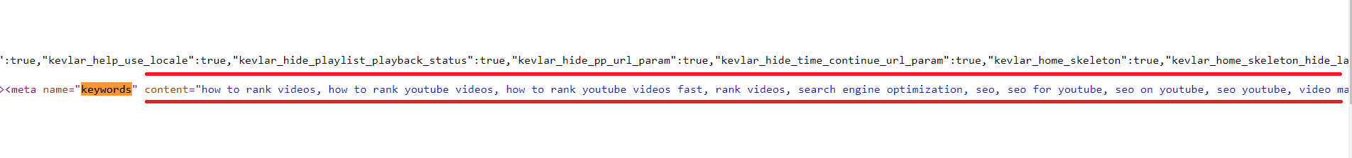 How to find YouTube video keyword