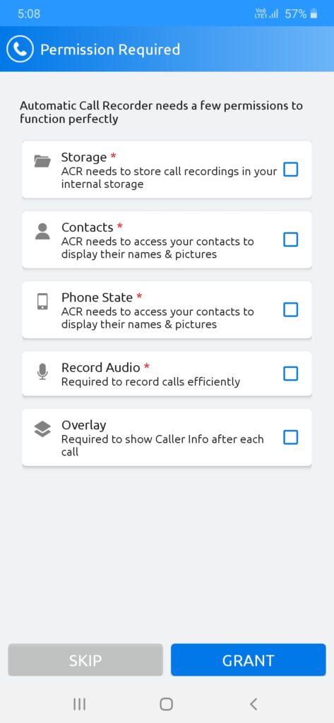 call recording app step 2