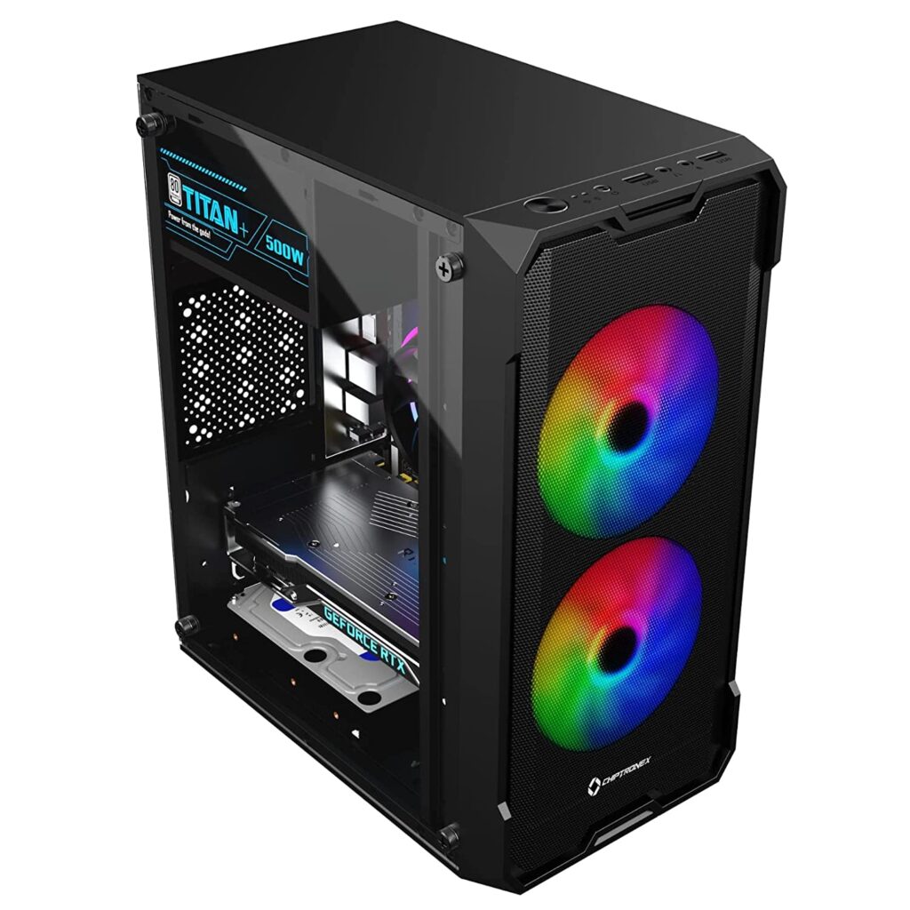 CHIPTRONEX Z810 Micro ATX Gaming Cabinet Tempered Glass