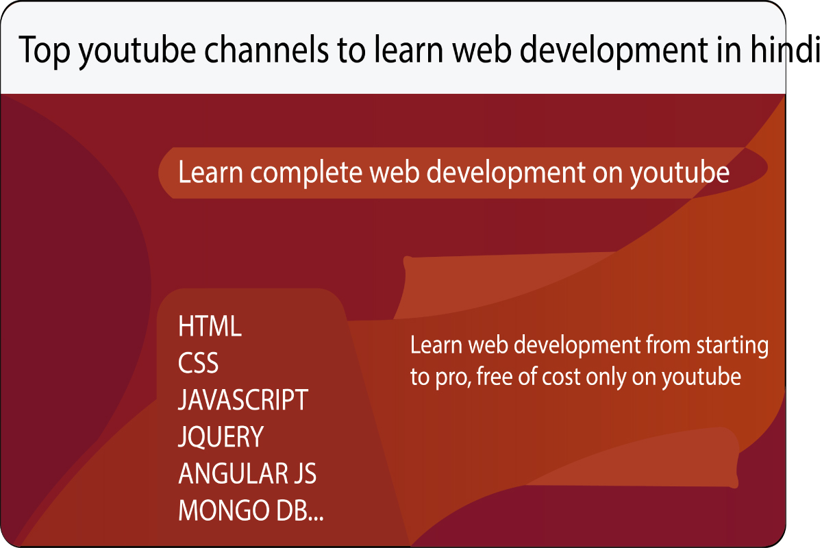 Best YouTube channels to learn to program in Hindi for web development.