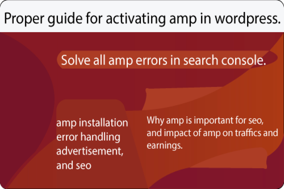 Detailed information for activating amp in WordPress without errors.