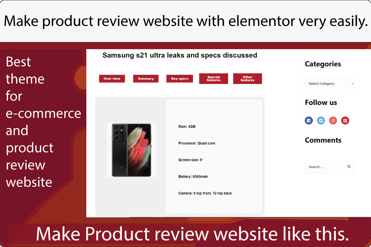 How to make mobile and product review website in WordPress?