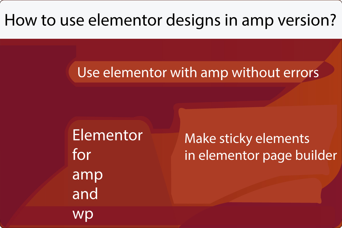 How to use elementor with amp, make elements sticky in elementor?