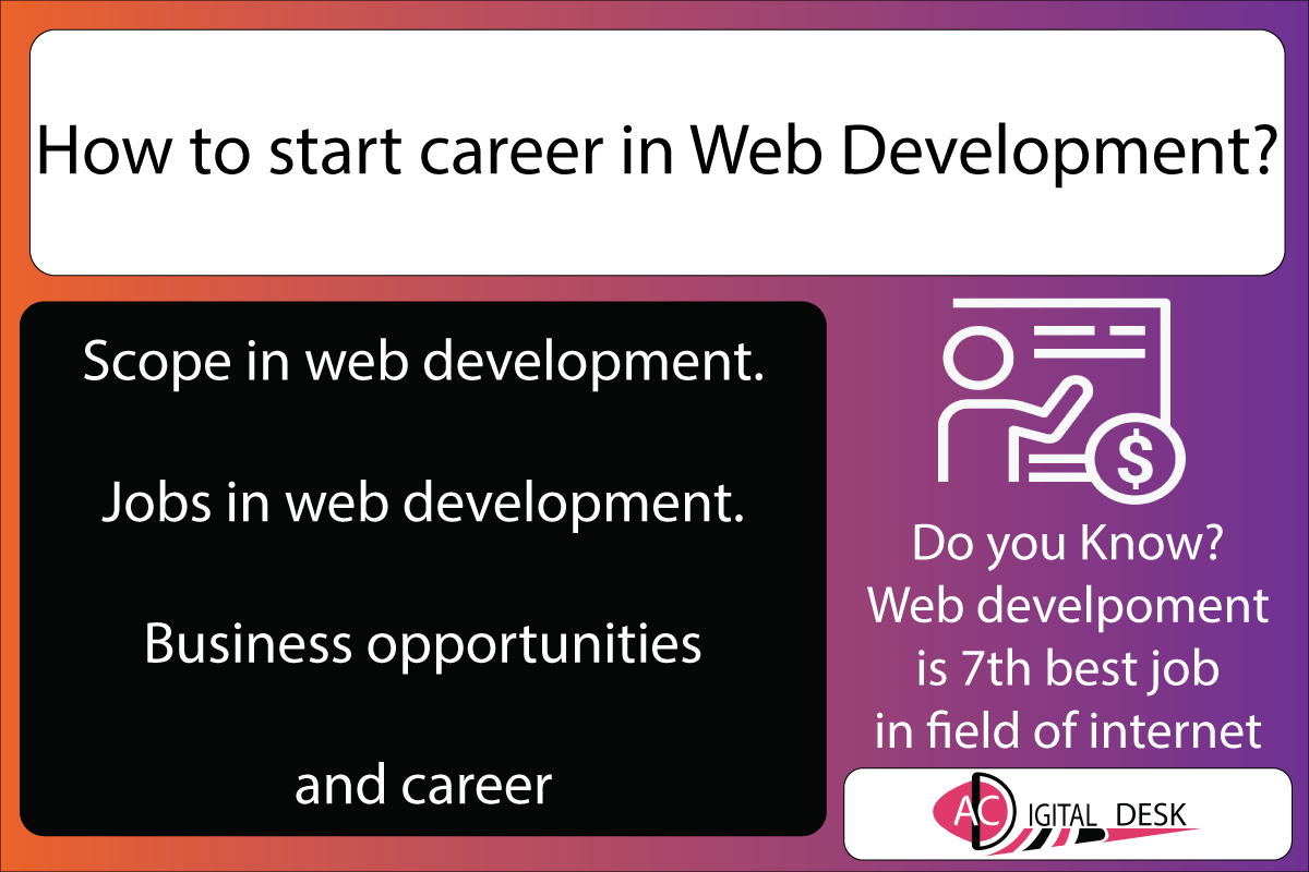 How to start a carrier in web development as a beginner in 2021?
