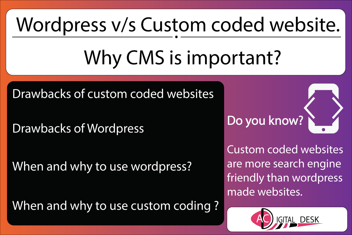 WordPress vs Blogger vs custom websites. what to use CMS or coding.